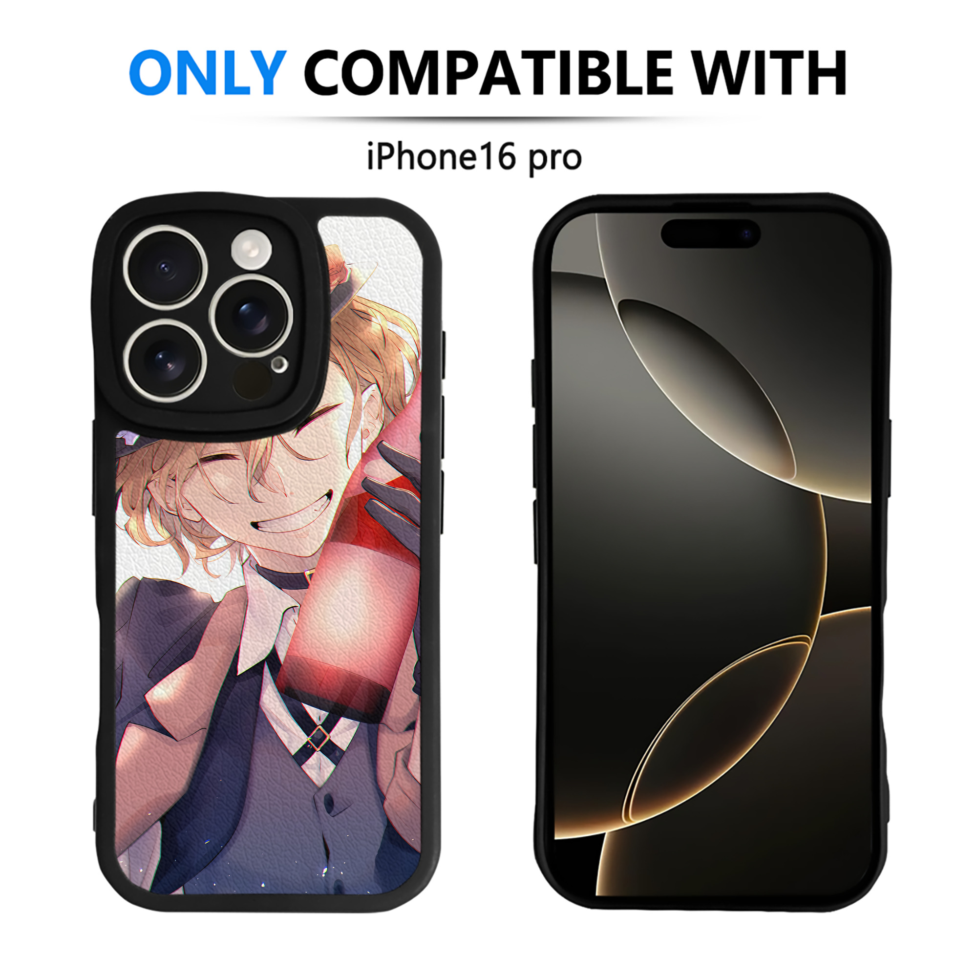 （画像用） 文豪ストレイドッグス Bungo Stray Dogs 【iPhone 16シリーズ対応】シリコンスマホケース（レザー調） 材質：シリコン
